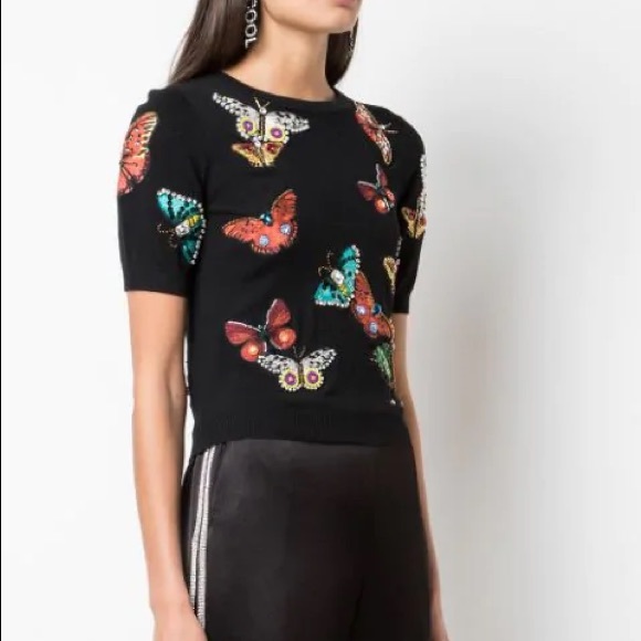 ⛔️🚫SOLD🚫⛔️ALICE + OLIVIA Ciara Butterfly Sweater - Picture 8 of 8